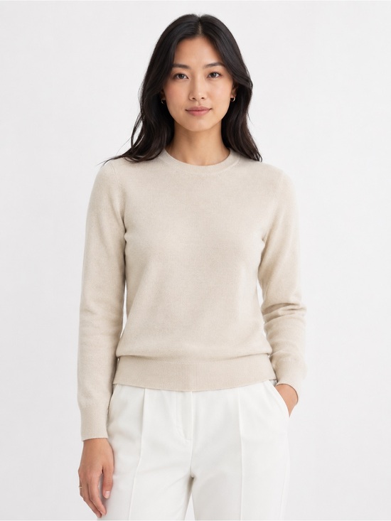 Uniqlo Sweaters - Uniqlo - 100% Wool - Cream - Lightweight Sweater - Unisex - Size Medium